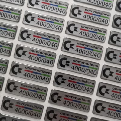 Amiga Dome Label (One Piece) 4000/040 White