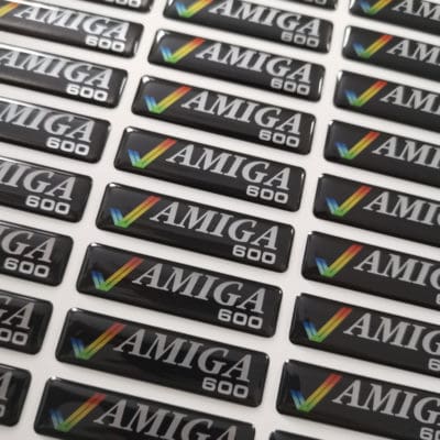 Amiga 600 Black Dome Label (One Piece)