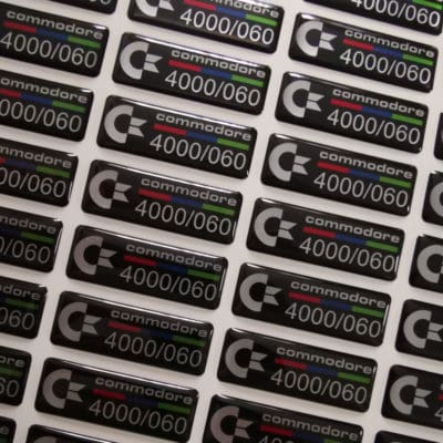Amiga Dome Label 4000/060 Black (One Piece)