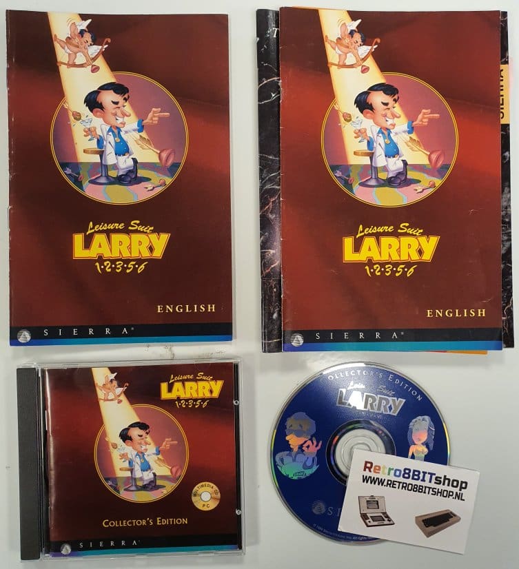 Jeu PC Leisure Suit Larry 5 + The Perfect General - Boîte Grand Format (Big Box) Version FR, Bon état, Collector