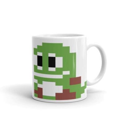 Bubble Bobble White glossy mug