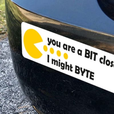 Various retro bumper stickers