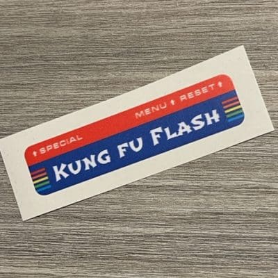 Kung Fu Flash sticker blue