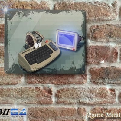 Comical Rustic Commodore 64 (C64) - Metal Sign