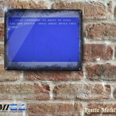 Commodore 64 READY - Rustic Finish Plaque - Metal Sign