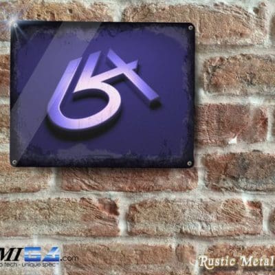 Retro Vintage Commodore 64 Logo Rustic - Metal Sign