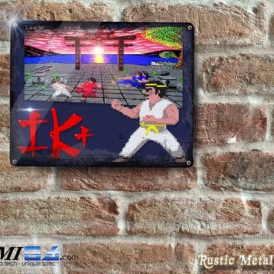 Retro Gaming IK+ international Karate (Amiga/C64 Inspired) - Metal Sign