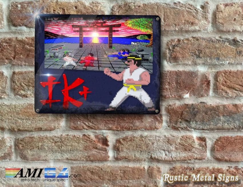 Retro Gaming IK+ international Karate (Amiga/C64 Inspired) - Metal Sign