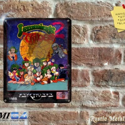 Rustic Retro Gaming Lemmings 2 Game Box - Metal Sign