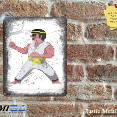 IK+ inspired Artwork Classic Amiga & C64 Karate Game inspired Wall Plaque - Metal Sign