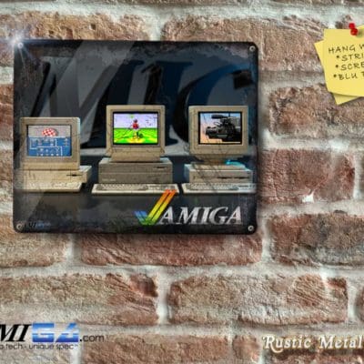 Rustic Photo Printed on - AMIGA Desktops 1000/2000/3000 - Metal Sign