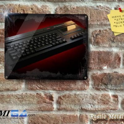 Dark Looking Rustic Sinclair ZX Spectrum +2 - Metal Sign