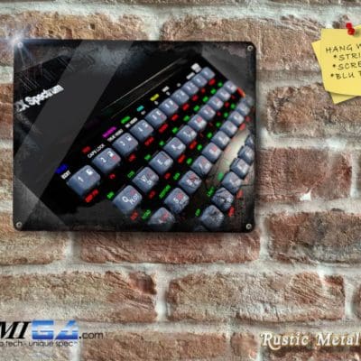 Close-Up of Sinclair ZX Spectrum Close-Up Rustic - Metal Sign