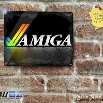 Classic AMIGA Logo Rustic - Metal Sign