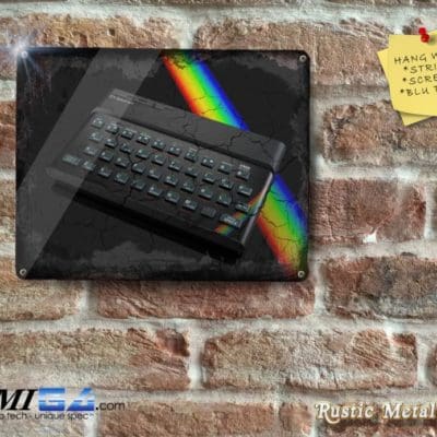 Eye-Catching Sinclair ZX Spectrum  Dark Metal - Metal Sign