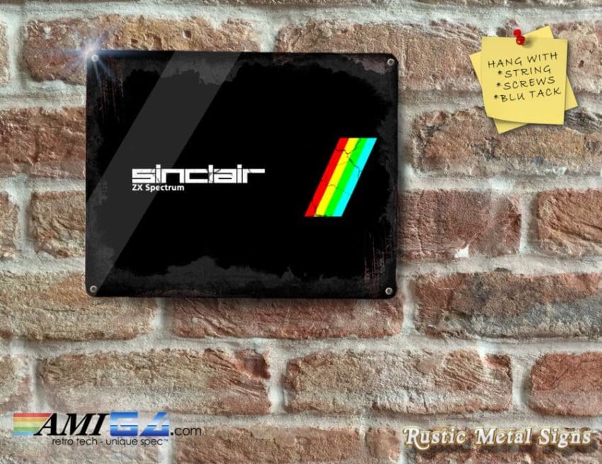 Rustic Appearance - Sinclair ZX Spectrum  Black Mtal - Metal Sign