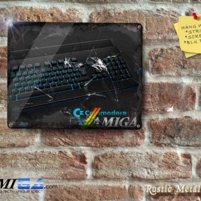 Unique Black Amiga A1200 Printed Rustic - Metal Sign
