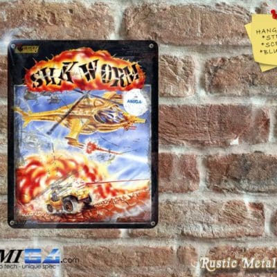 Silkworm Box Artwork from the Original Amiga Game - Metal Sign