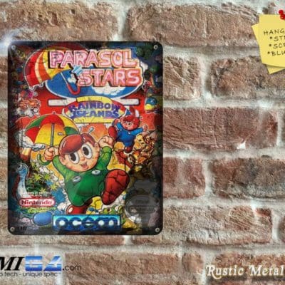 Parasol Stars Box Artwork from the Original Retro Game - Metal Sign
