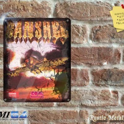 Banshee Box Artwork from the Original Amiga Game - Metal Sign
