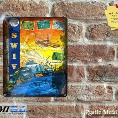 SWIV Box Artwork from the Original Amiga Game - Metal Sign