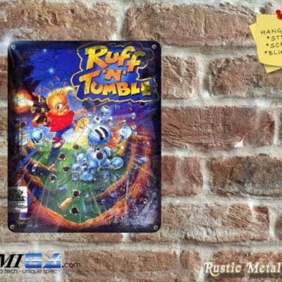 Ruff 'n' Tumble Box Artwork from the Original Amiga Game - Metal Sign