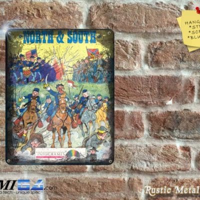 North & South Box Artwork from the Original Video Game - Metal Sign