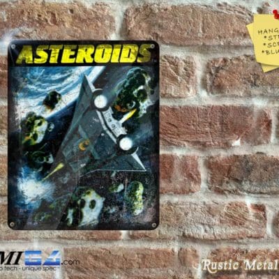 Asteroids Box Artwork from the Original Video Game - Metal Sign