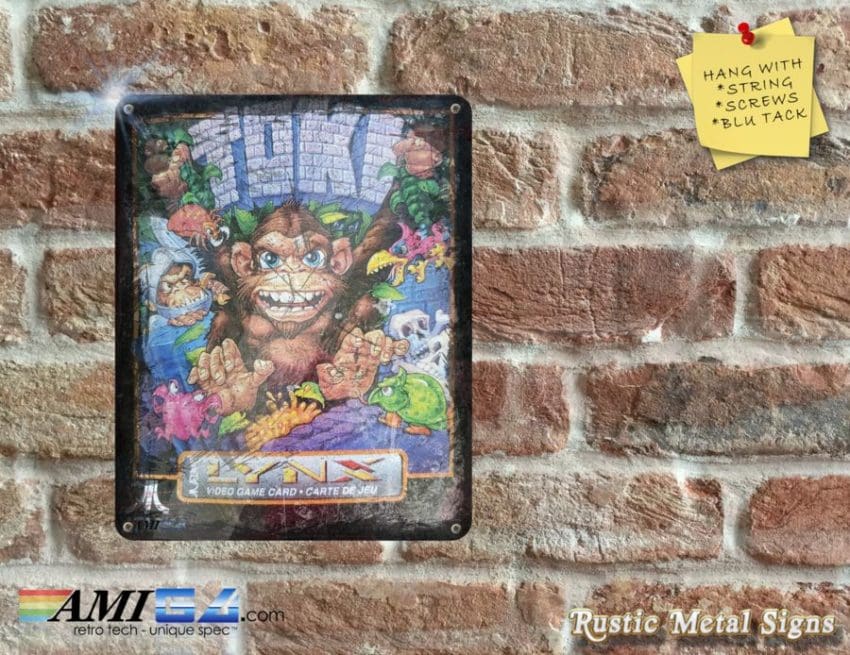 TOKI  Box Artwork from the Original Atari Lynx Game - Metal Sign