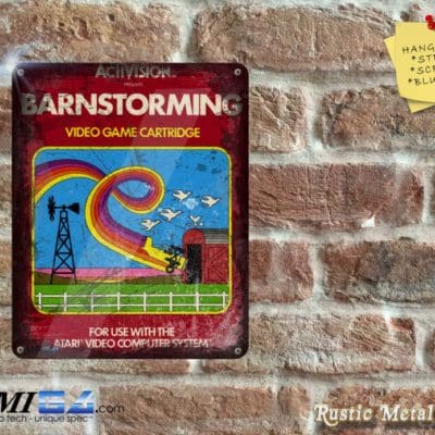 Barnstorming  Box Artwork from the Original ATARI 2600 Game - Metal Sign
