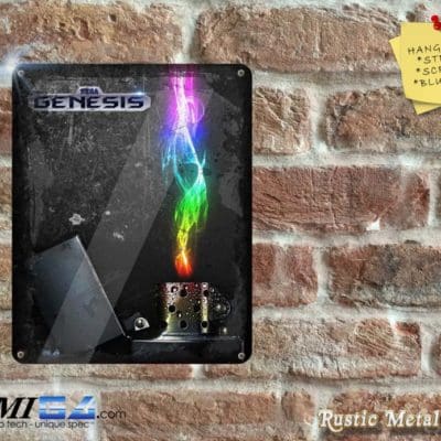 SEGA GENESIS Logo - Rustic - Metal Sign