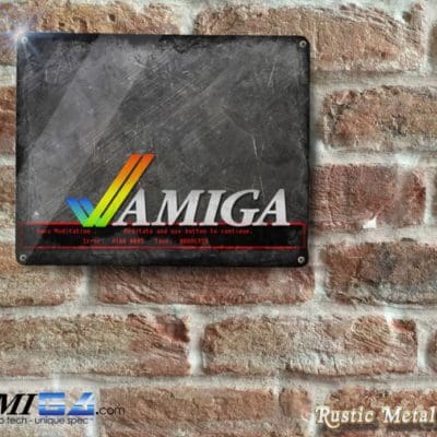 Classic Amiga Logo Guru Meditation Rustic - Metal Sign