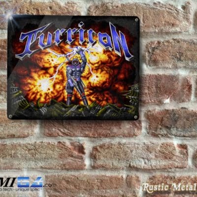 Turrican Inspired Retro Gaming (Amiga / C64)  - Metal Sign