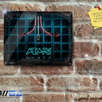 Tron Inspired ATARI GAMES Logo - tim - Metal Sign