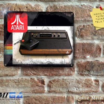 Rustic Printed Atari 2600 - Metal Sign