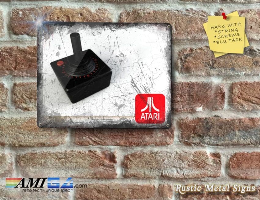 Atari 2600 Classic Retro Joystick printed - Metal Sign