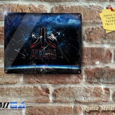 Eye-Catching ATARI Logo - Rustic - Metal Sign