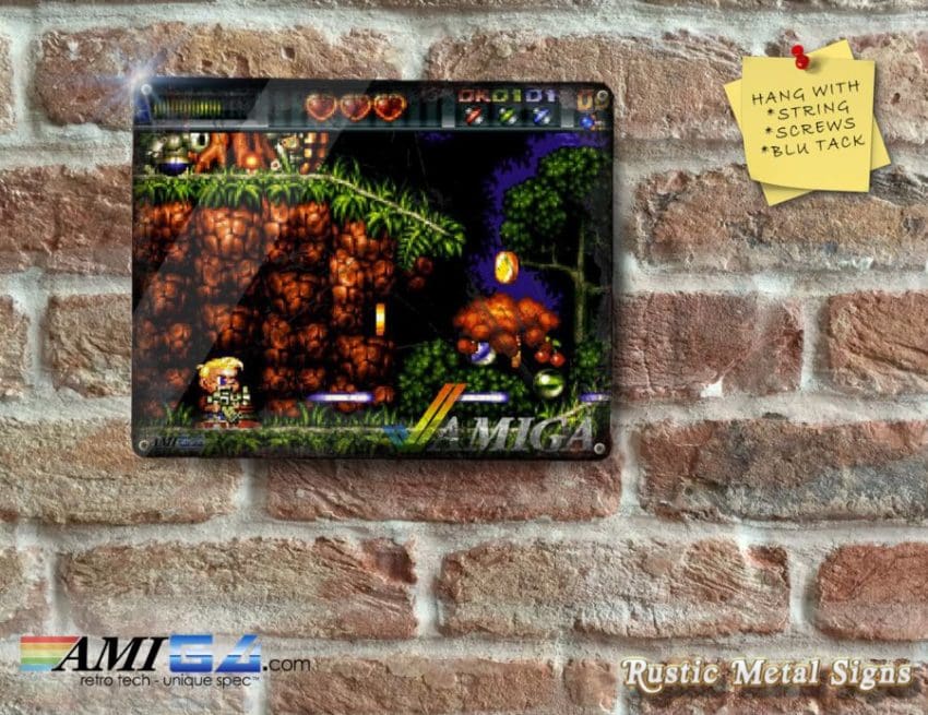 Ruff'n Tumble Screen  - Retro Amiga Game - Metal Sign