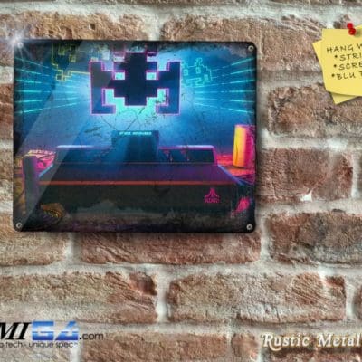 80's Looking Atari 2600 Setup - Metal Sign