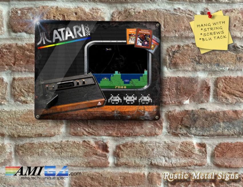 Atari 2600 Classic Retro Setup  Printed Repro - Metal Sign