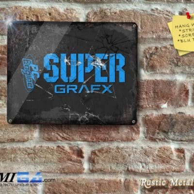 PC Engine SUPER GRAFX Logo on - Metal Sign