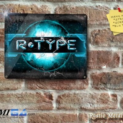 Eye-Catching R-TYPE Logo on - Rustic Appearance - Metal Sign