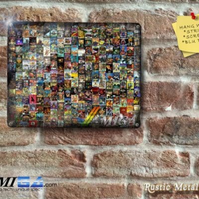 Rustic Amiga Games Collage - Metal Sign