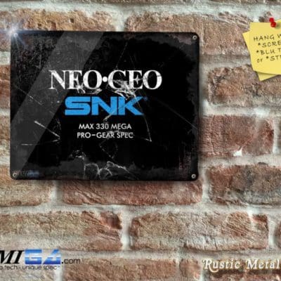 NEO-GEO branding - SNK  Rustic Looking - Metal Sign