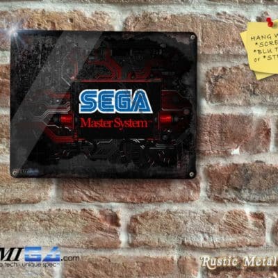 SEGA Master System Logo Embedding in Hitech Circuit Board - Metal Sign