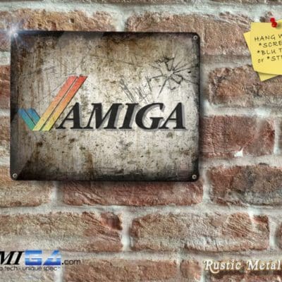 Commodore AMIGA Logo - Rustic - Eyecatching Finish - Metal Sign