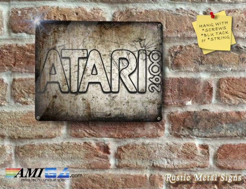 ATARI 2600 - Rustic - Eyecatching Finish - Metal Sign