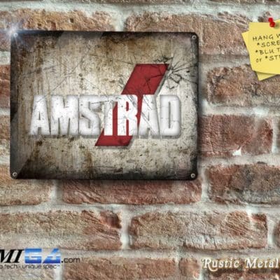 AMSTRAD LOGO - Rustic - Eyecatching Finish - Metal Sign