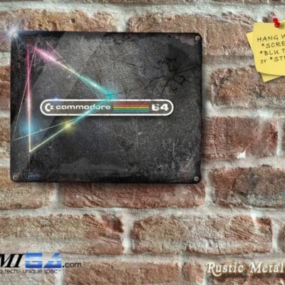 Stylish Commodore 64 - Rustic - Eyecatching Finish - Metal Sign