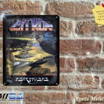 Cytron - Amiga Video Game Artwork on Rustic - Metal Sign